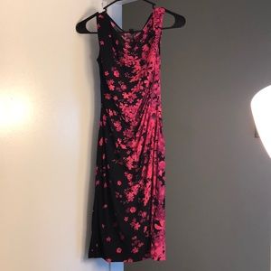 Tank black/pink floral dress